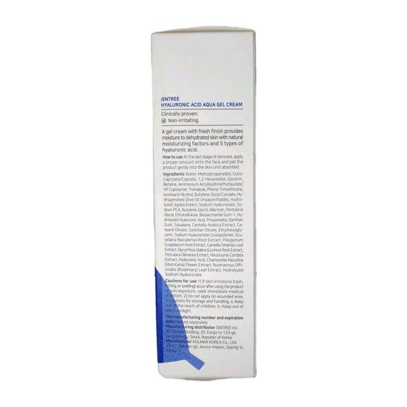 ISNTREE Hyaluronic Acid Aqua Gel Cream 3.38 fl oz (100 ml) FREE SHIP Exp 07/2027 - Picture 2 of 7
